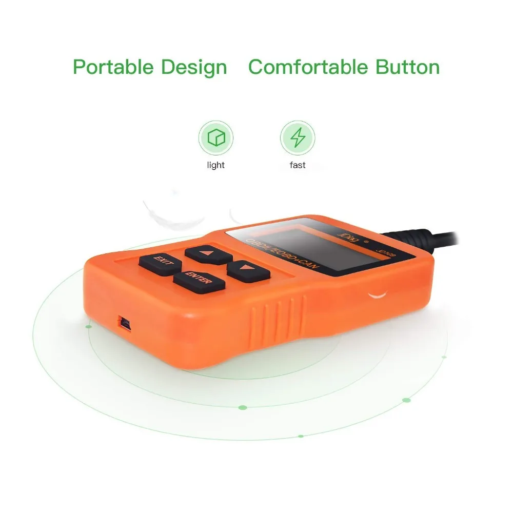 2019 Newest JDiag OBD2 Scanner Car Engine Fault Code Reader CAN Diagnostic Scan Tool JD109 Suitable Compatible EOBD Vehicles |