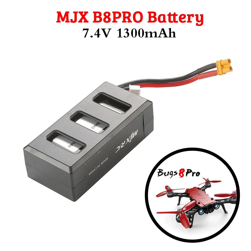 MJX B8PRO RC Квадрокоптер высокой емкости 7 4 V 1300mAh батарея для B8 PRO Дрон вертолет|camera