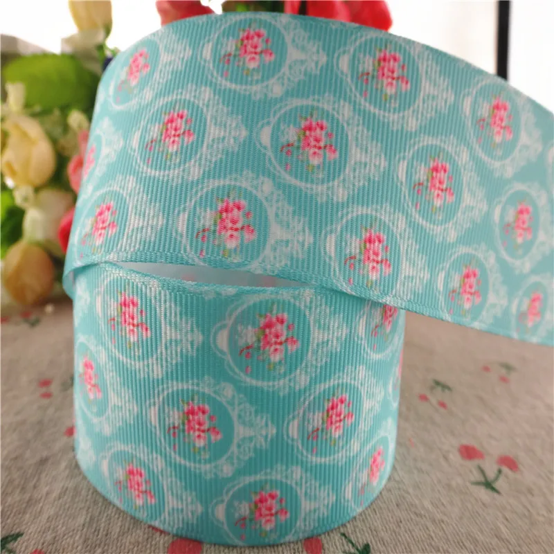 Лента Корсажная с цветочным принтом 1 1/2 дюйма 38 мм 10 ярдов MD18010120|ribbon diy|printed grosgrain
