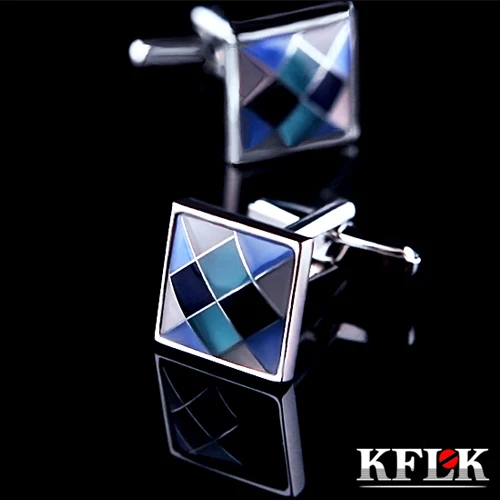 Элитная рубашка Kflk запонки для мужчин брендовые на кнопках Модные Цветные