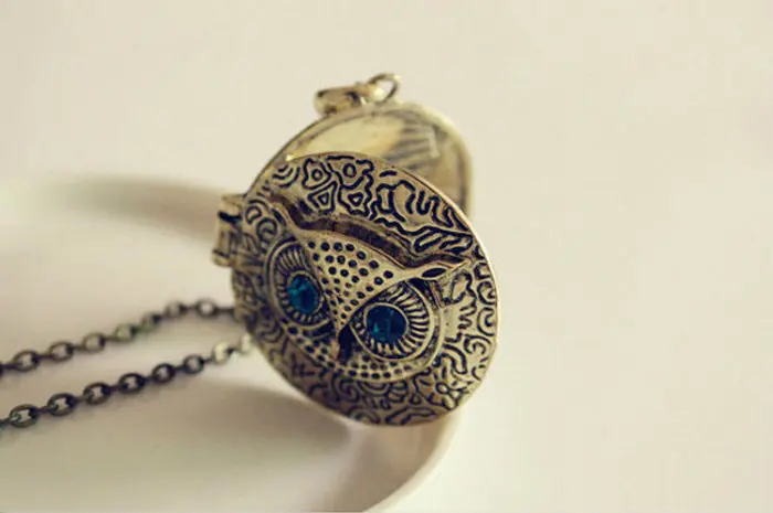 Lady Girl Fashion Chic Owl Eye Statement Bib Choker Bronze Pendant Chain Necklace Jewelry Gift High quality | Украшения и