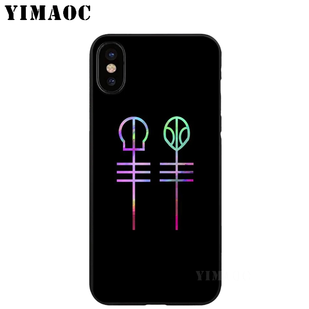 Мягкий Черный силиконовый чехол YIMAOC Twenty One Pilots из ТПУ для iPhone X или 10 8 7 6 6S Plus 5 2 SE Xr Xs