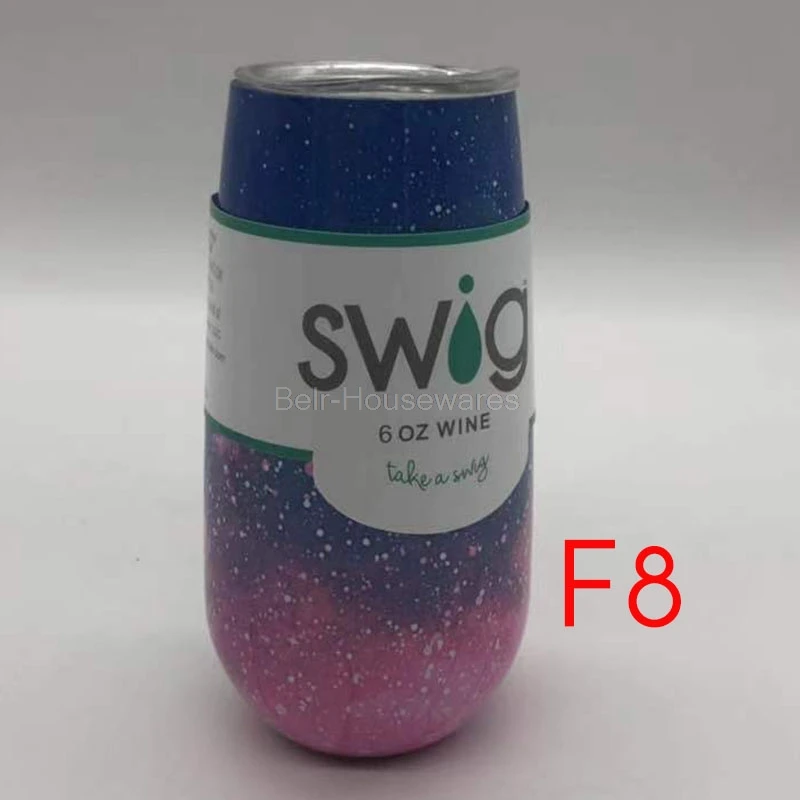 F8-6oz Стаканчики для вина, бокалы для шампанского, 6 унций, 12 унций, камуфляжные стаканчики с крышками, термос из нержавеющей стали для пива, термос с вакуумной изоляцией - Цвет: F8-6oz