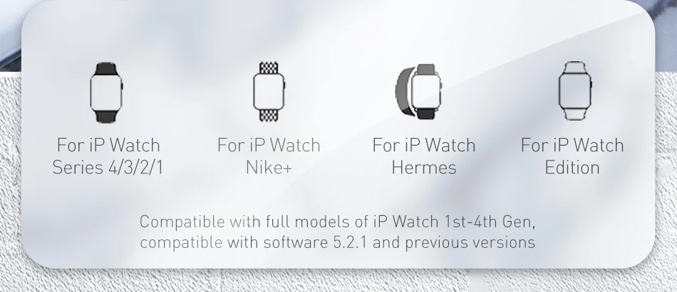 Беспроводное зарядное устройство Baseus Qi для Apple Watch 4, 3, 2, 1, i Series, портативная быстрая Беспроводная зарядная док-станция, магнитное USB зарядное устройство для iWatch