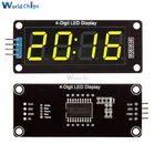 4-значная Светодиодная трубка дисплея 0,56 дюйма (десятичная), 7-сегментная желтая, часы TM1637 с двумя точками, модуль для Arduino, 0,56 дюйма