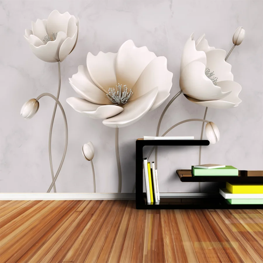 Фотообои 3d на стену домашний декор мраморный узор цветочные обои для стен 3 D