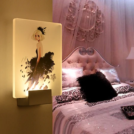 Настенное настенное бра с несколькими узорами, алюминиевые светильники для украшения дома, стеклянные простые светодиодные светильники AC220V - Цвет абажура: B