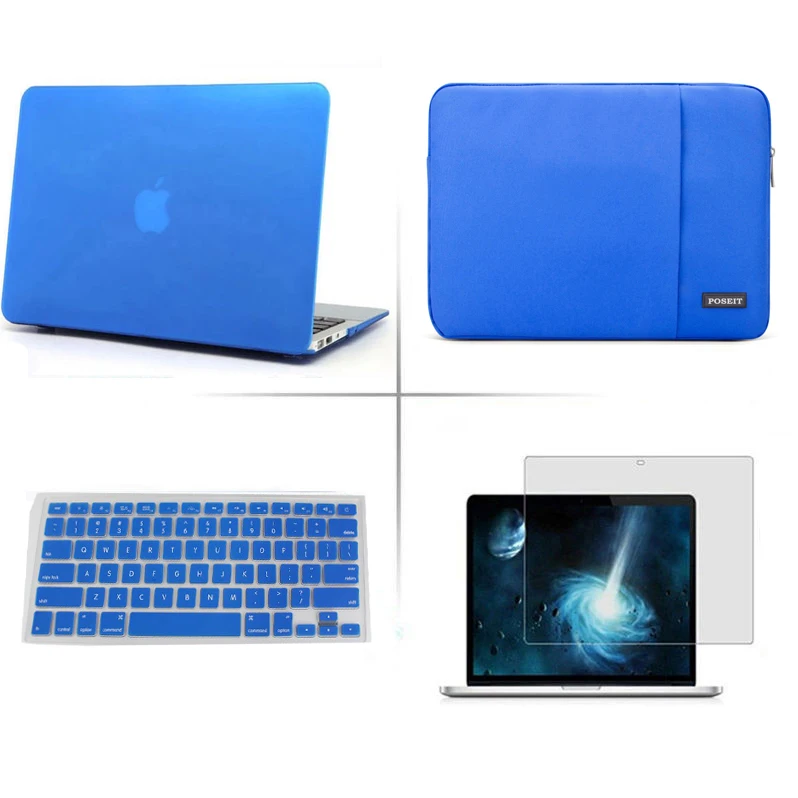 4 в 1 новый жесткий чехол + для клавиатуры сумка Apple macbook Air 11 13 3 Pro Retina Touch bar 12 15