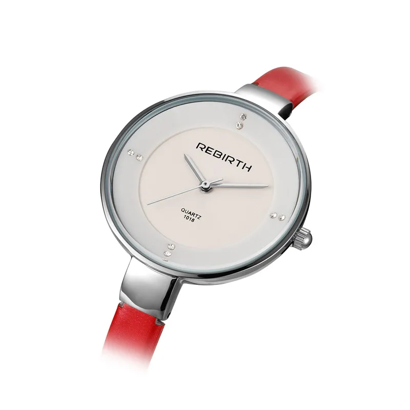 REBIRTH Femmes Montres женские часы повседневные лучший бренд класса люкс кварцевые тонкий