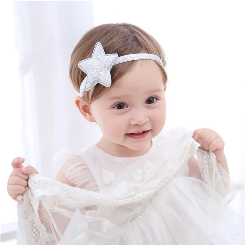 

Naturalwell Kids Silver Star Headband Glitter Star Hairband Star Halo Headband for Baby Girls Photo Prop Patriotic HB047