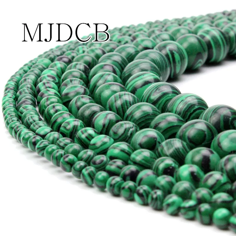 MJDCB 4-12 мм зеленый синий черный и красный синтетический Малахитовый бисер камень