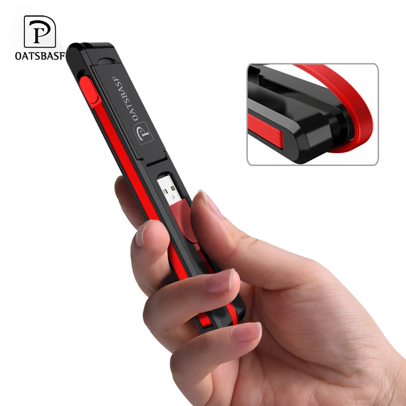 Оригинальный кабель Micro USB Oatsbasf 3 в 1 Type C 8 контактный для iPhone X 7 6 скрытая usb передачи