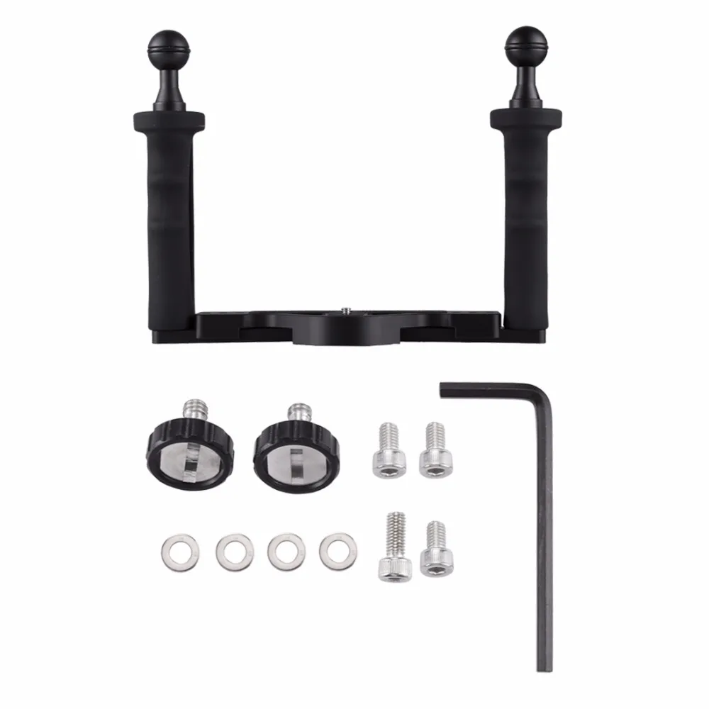 PULUZ Dual Handle Aluminium Tray Stabilizer Rig Underwater Scuba Diving Dive Mount for Gopro DSLR Camera SJCAM Smartphone | Электроника