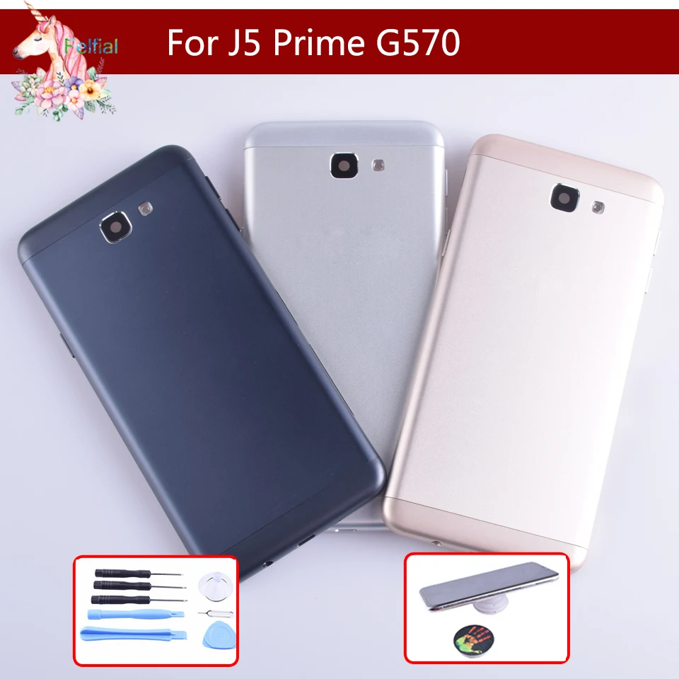 Крышка батареи Корпус для Samsung Galaxy J5 Prime ON5 2016 G570 G570K задняя крышка чехол задняя дверь запасные части с логотипом