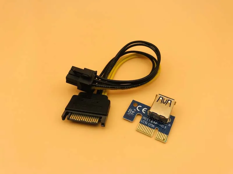 100 шт. VER 006C 60 см USB 3 0 кабель PCI-E Riser Card SATA на 6PIN Power для bitcon miner ETH Mining Быстрая