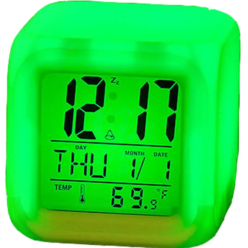 Цифровые часы-будильник светящиеся творческие мини-часы для девочек 7 цветов
