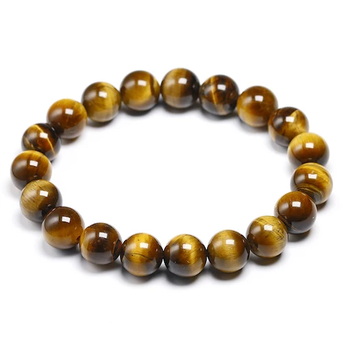 Beads 10mm AAA бусины тигровый глаз браслет для мужчин очаровательный натуральный камень браслеты для мужчин ручной работы Йога пара женщин драгоценный камень здоровье ювелирные изделия - Цвет камня: Beads 10mm