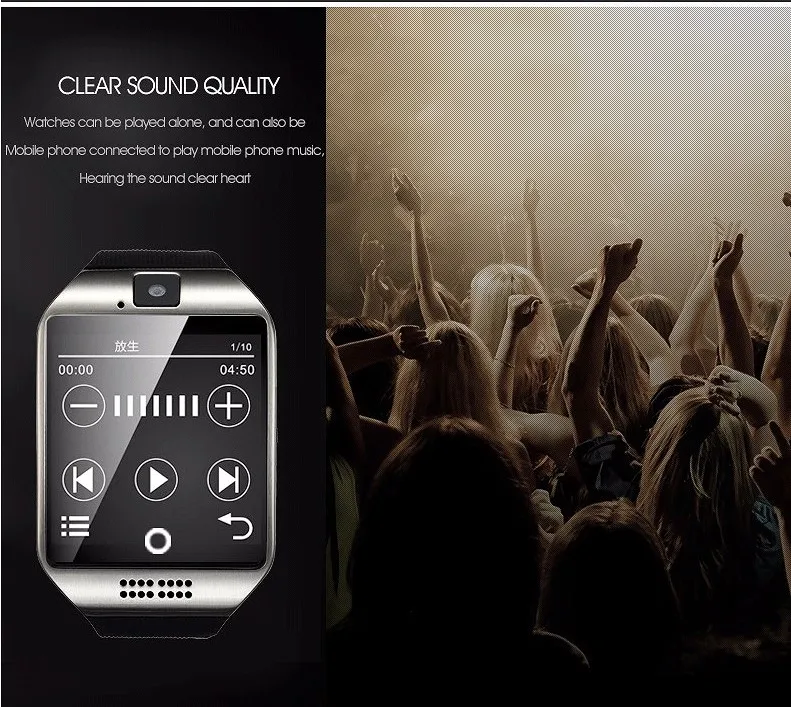 Q18 Smart Watch для Android поддержки GPRS Bluetooth мужские и женские Спорт Reloj inteligente Samsung телефон