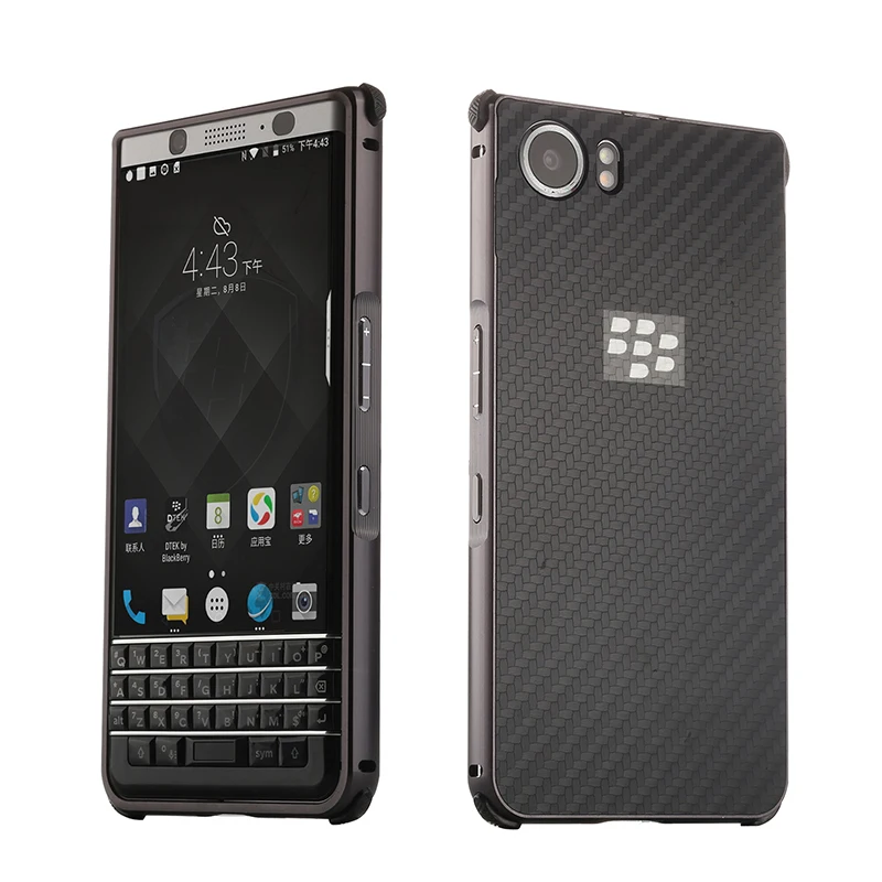 Для Blackberry KEYone случае Алюминий металлический каркас бампер из углеродного волокна ПК Жесткий Чехол для ключевых два противоударный Капа для fundas