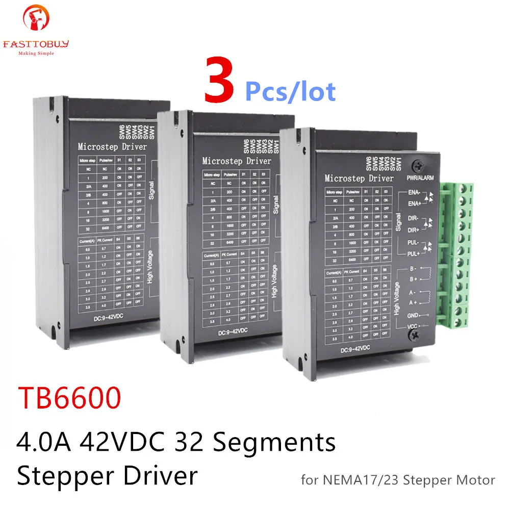 3 шт. обновленная версия TB6600 0 5 4 а 9 42в постоянного тока 32 сегмента Драйвер
