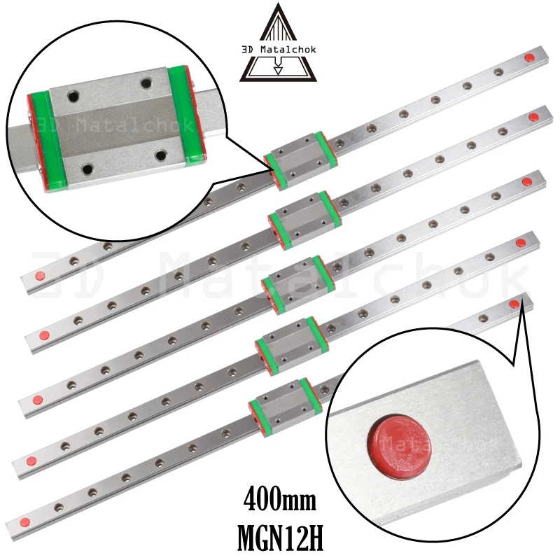 

Mgn12h Carriages+400mm L Linear Rails 5pcs For Blv Mgn Cube 3d Printer Parts
