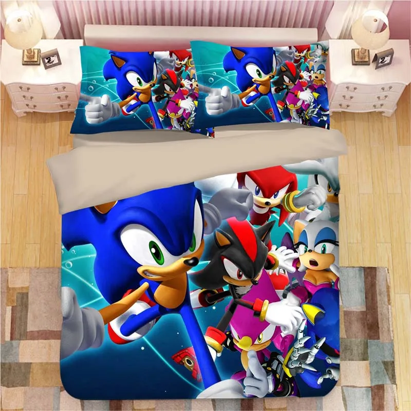 1 Sonic The Hed Комплект постельного белья Super Mario Bros пододеяльники наволочки, домашний текстиль постельное белье Комплект постельного белья s постельное белье - Цвет: 1