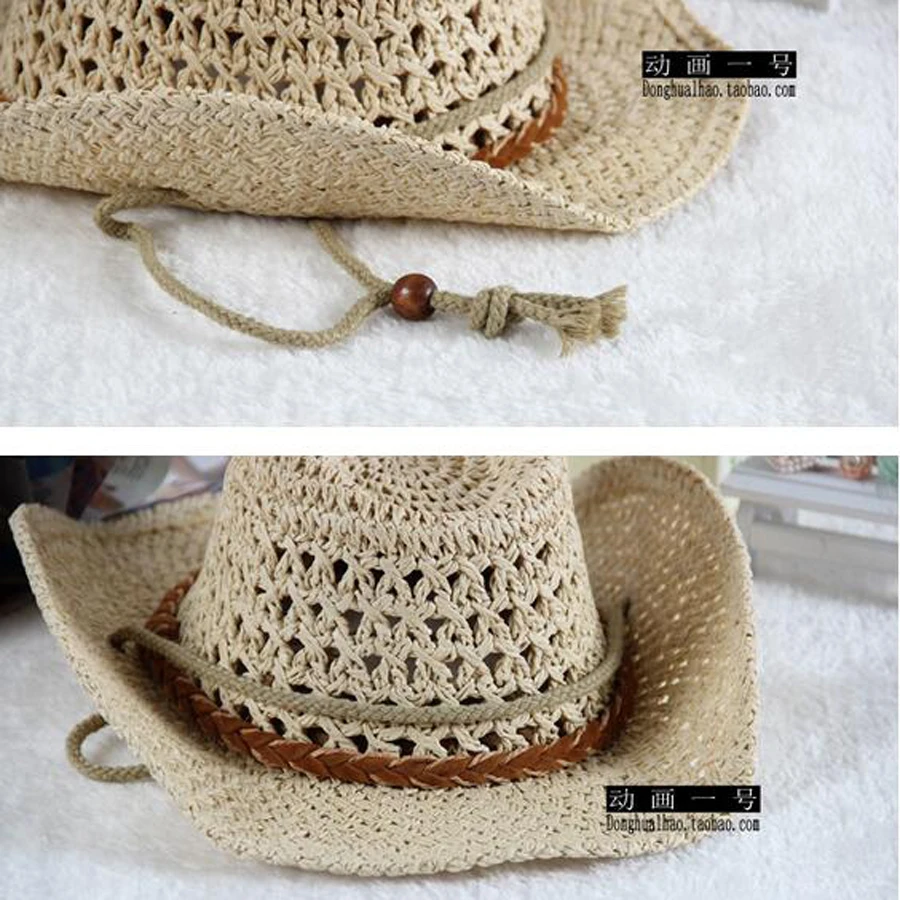 New Arriver 2 3 4 5 6 7Y Kids Cowboy Hat Summer Travel Sun Boy's Straw Cap Beach Tem For Children Posee Adult | Детская одежда и