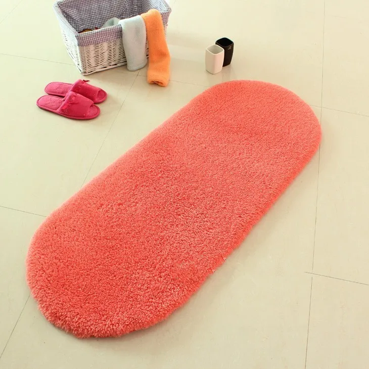 NiceRug Бесплатная доставка твердый арбузный Красный Овальный мягкий пушистый