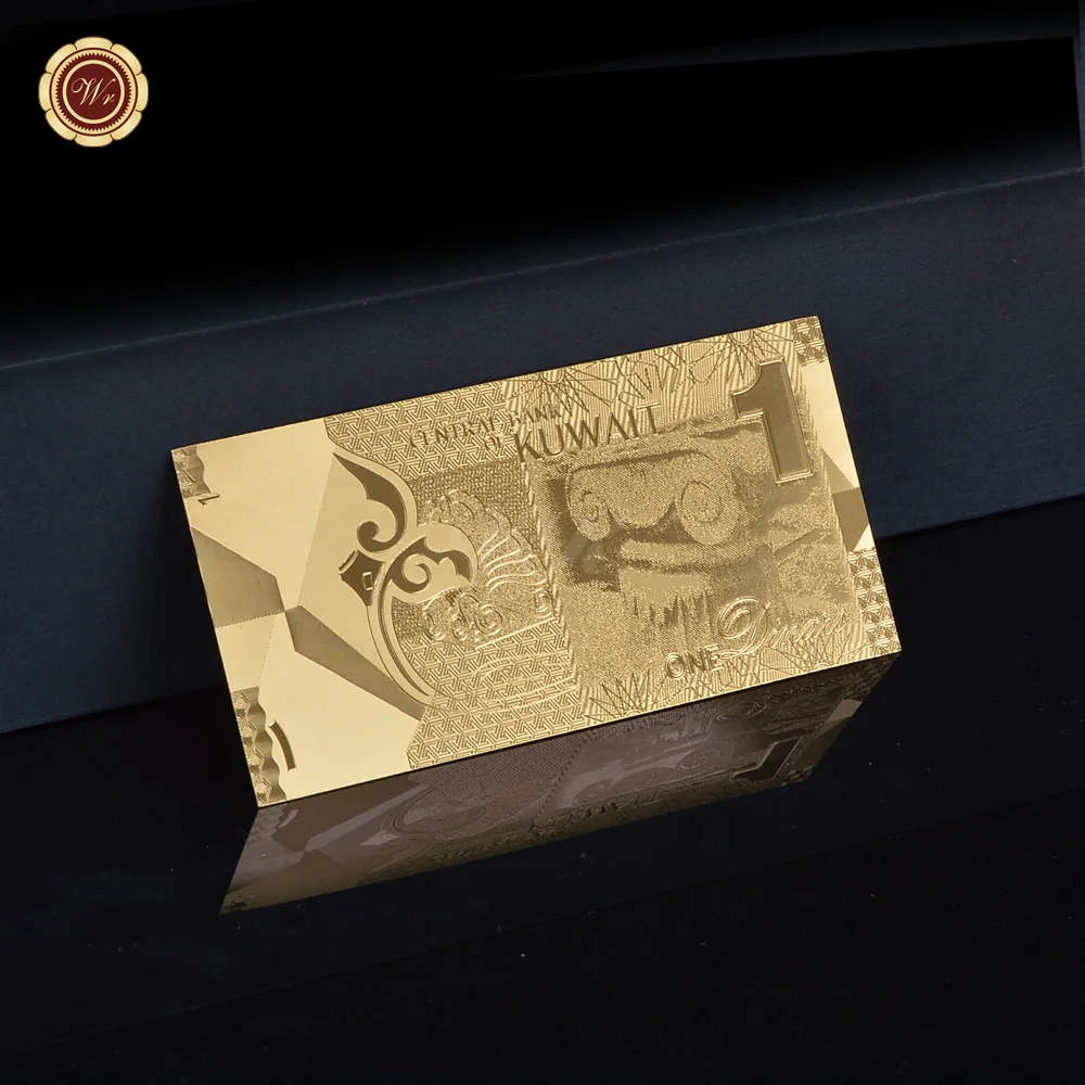 Золотая фольга 1 динар банкнот популярный новый продукт позолоченные банкноты
