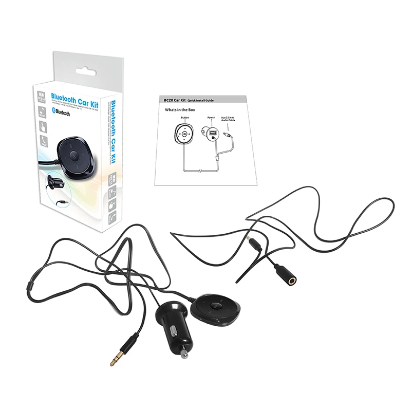 Новый комплект беспроводной связи bluetooth для автомобиля 3 5 мм Громкая связь AUX