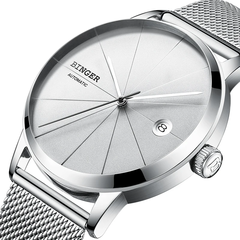 Часы мужские механические водонепроницаемые с сапфировым стеклом|hombre|hombre reloj |