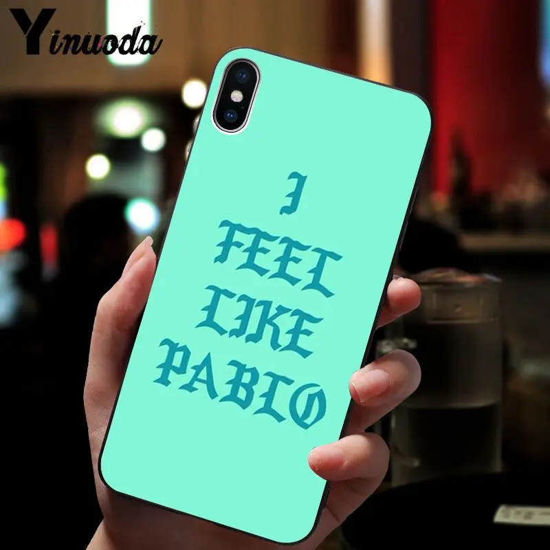 Умный чехол 11pro MAX Kanye West I FEEL LIKE PABLO черный мягкий для iPhone 5 5Sx 6 7plus 8 8Plus X XS
