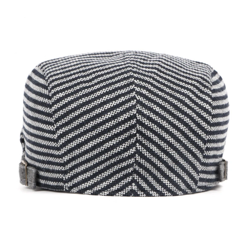 HT751 мужские шапки в британском стиле полосатые береты для мужчин унисекс кепка