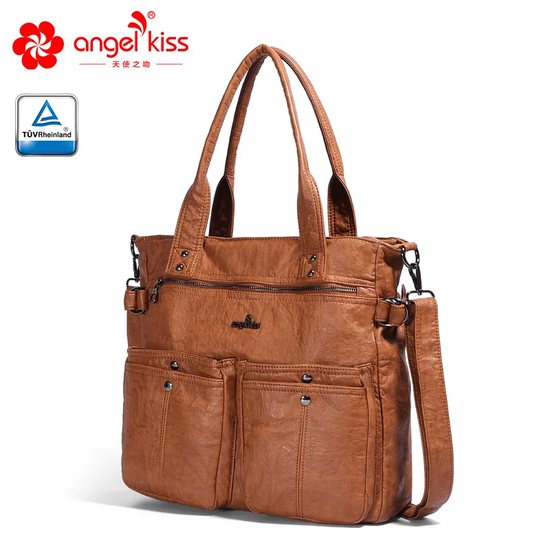 Женские сумки через плечо Angelkiss однотонные моющиеся вместительные высокие