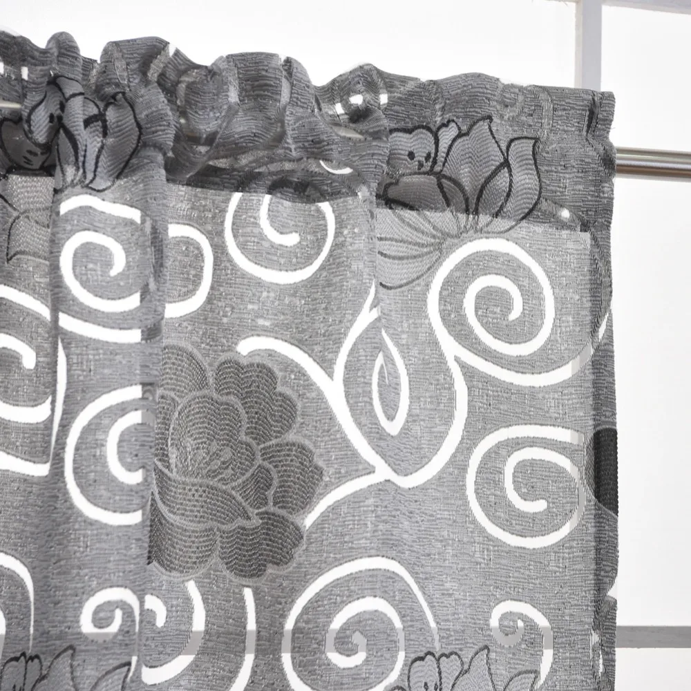 NAPEARL кухонный занавес жаккардовый дизайн стержень Карманный короткий ламбрекен