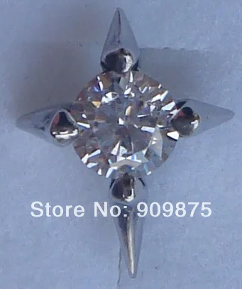 

men jewelry cool men/boy's cross cz 316L stainless steel earring stud punk