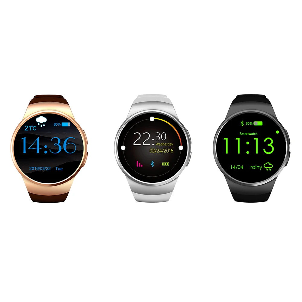 Оригинальные умные часы NAIKU KW18 круглые IPS смарт с пульсометром MTK2502 BT4.0 Смарт для ios