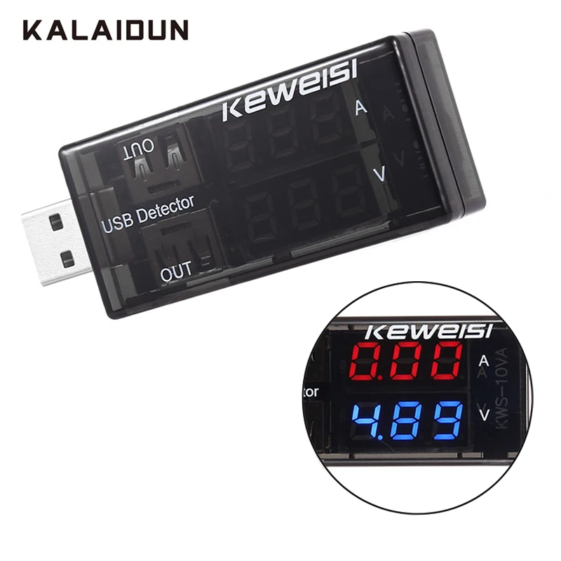 KALAIDUN USB батарея тестер напряжения тока цифровой 3 в 1 мобильный мощность Амперметр