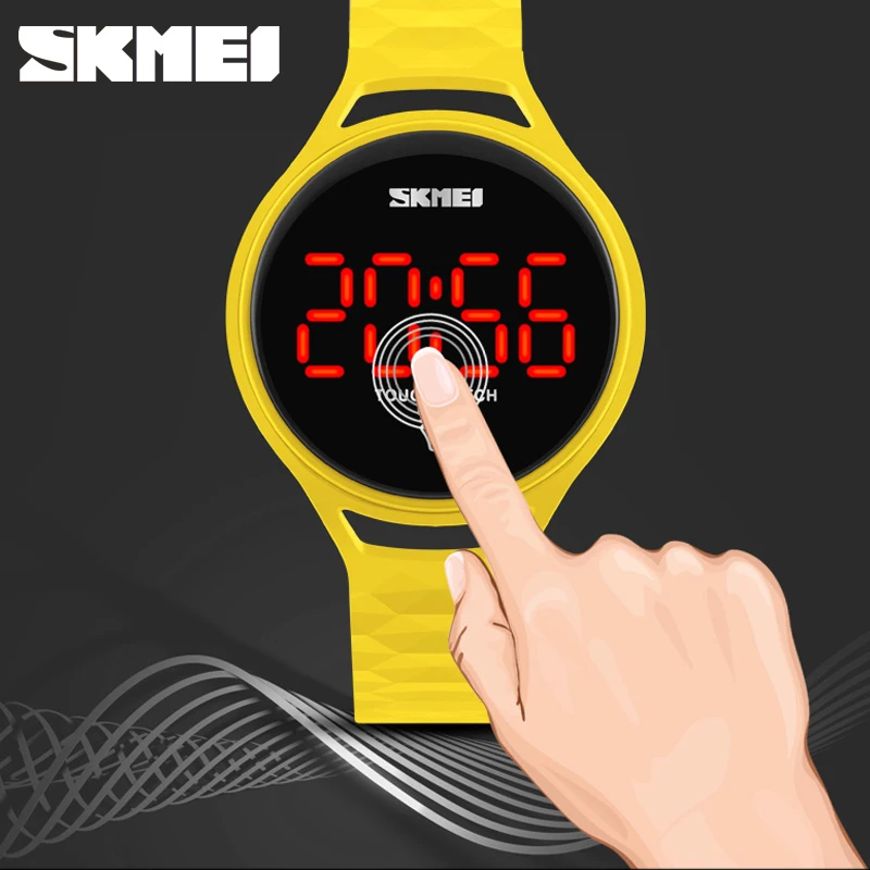 SKMEI спортивные женские часы с сенсорным экраном модные светодиодные цифровые