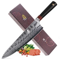 tuo cutlery chef knife japanese damascus aus 10 hc stainless steel kitchen chefs knife non slip ergonomic g10 handle 9 5