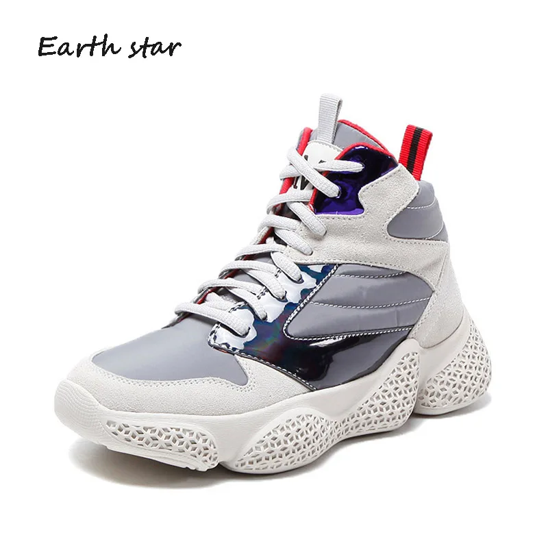 Zapatos de mujer Повседневная обувь Женские модные брендовые высокие кроссовки на