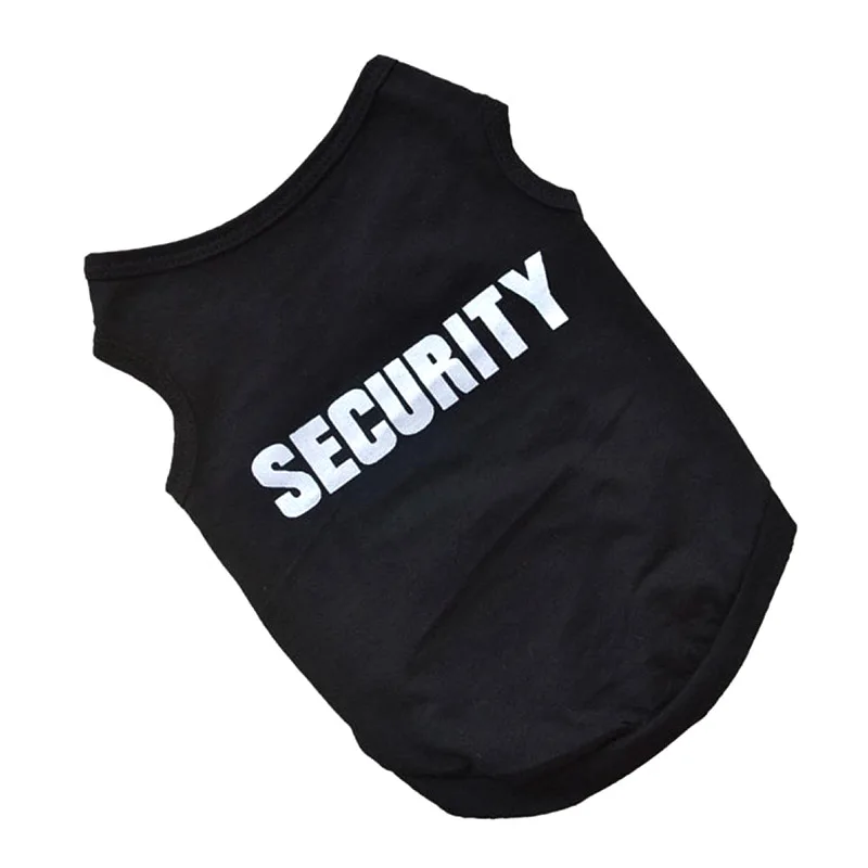 Удобная черная одежда для щенка летняя цитата хлопковые костюмы безопасности