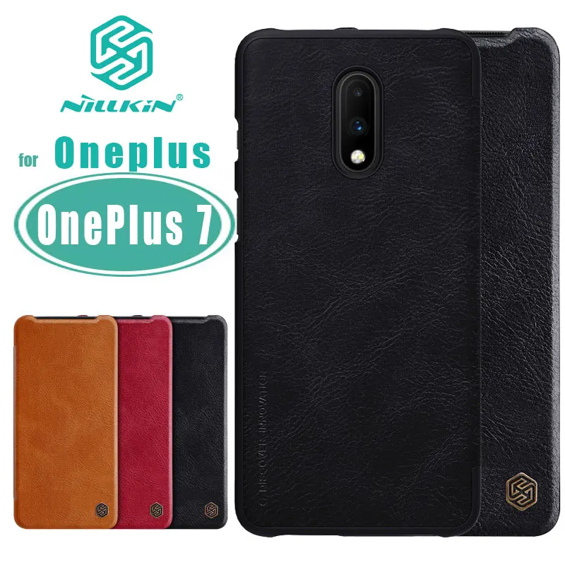 Чехол NILLKIN Qin для OnePlus 7 Pro 6 5T деловой кожаный чехол книжка с отделением карт задняя