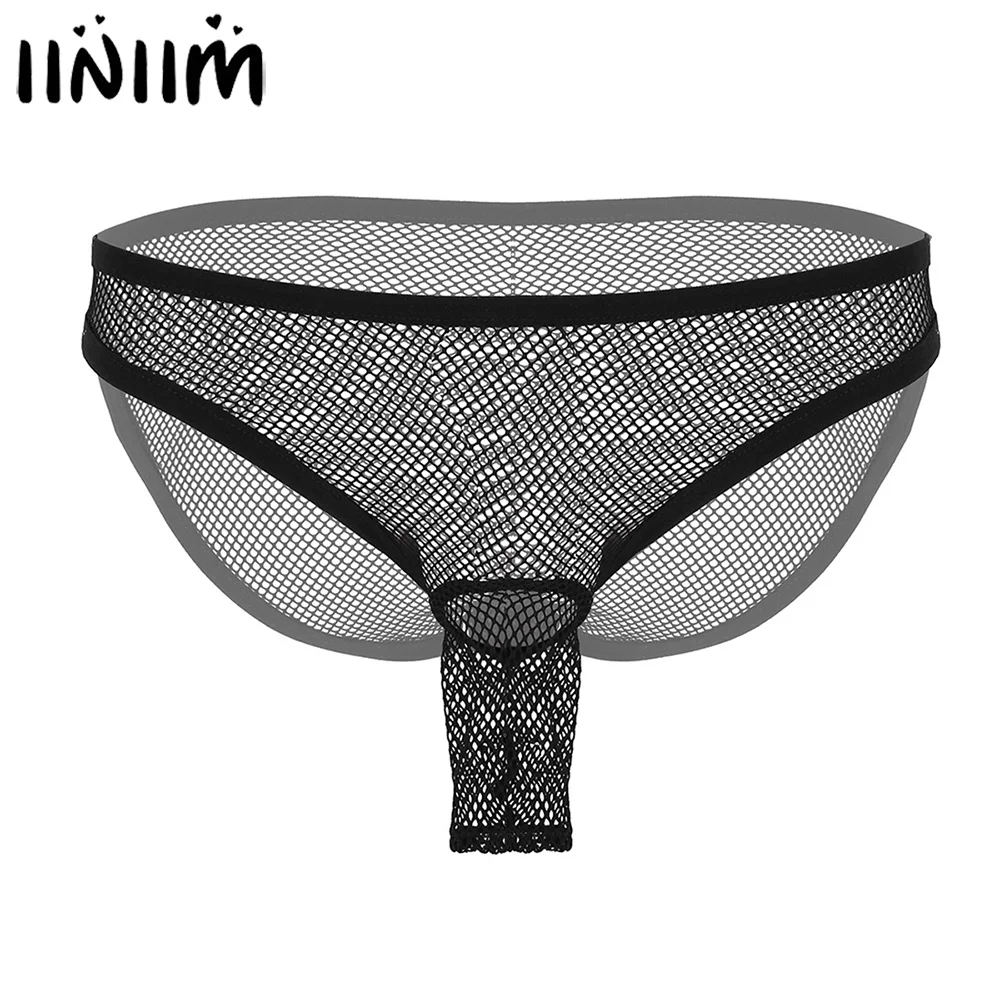 Мужские Сетчатые брифы дышащие трусы с открытым пенисом сетчатые прозрачные