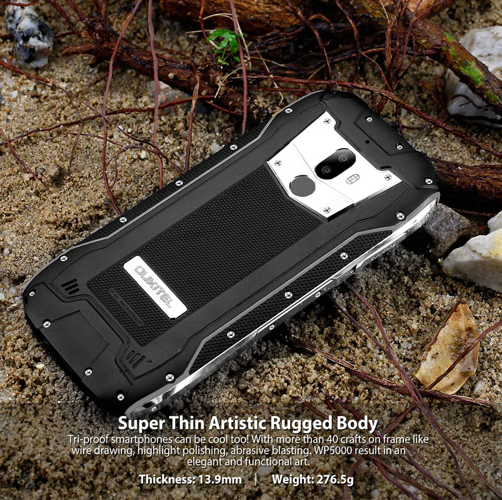 OUKITEL WP5000 смартфон IP68 Водонепроницаемый Android 7,1 Helio P25 Восьмиядерный 6 ГБ ОЗУ 64 Гб ПЗУ 5200 мАч 9 В/2 а мобильный телефон зеленый