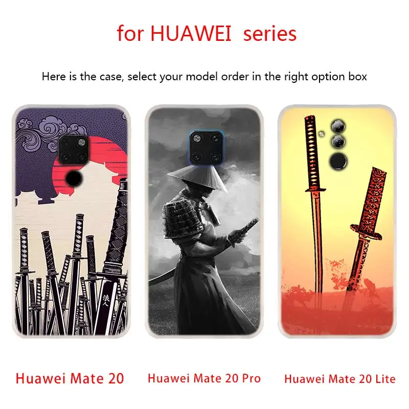 Японские чехлы для телефонов с самурайсским мечом Huawei Mate 30 20 10 Lite Pro Мягкий