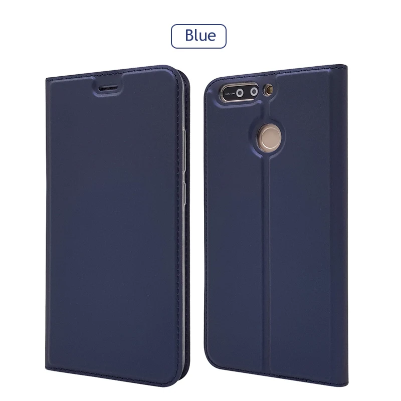 Blue 8P Чехол для huawei Honor 8 Lite Pro, флип-кошелек, кожаный чехол для Honor 8X, чехол с подставкой, Магнитный чехол для huawei Honor 8A, чехол s - Цвет: Blue 8P
