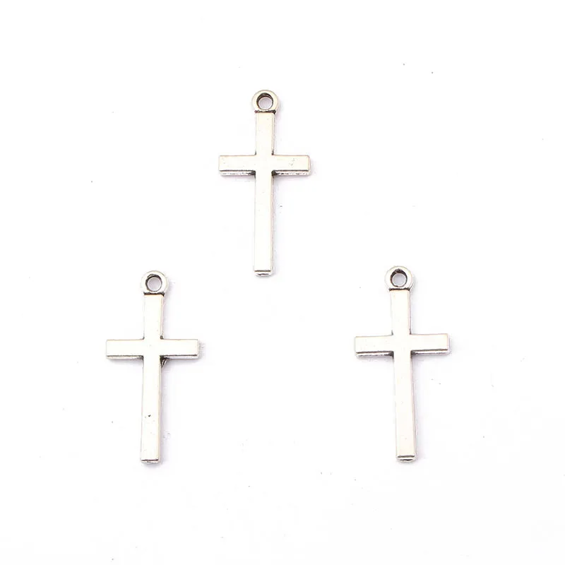 50 шт религиозный Святой Крест Подвески для изготовления ювелирных изделий 27*13 мм