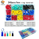 245 шт.кор. кольцо обжимной изоляции RV1.25-34 RV2-34 RV3.5-56 RV5.5-456 для 1,5 2,5 4 6mm2 провод кабель Разъем