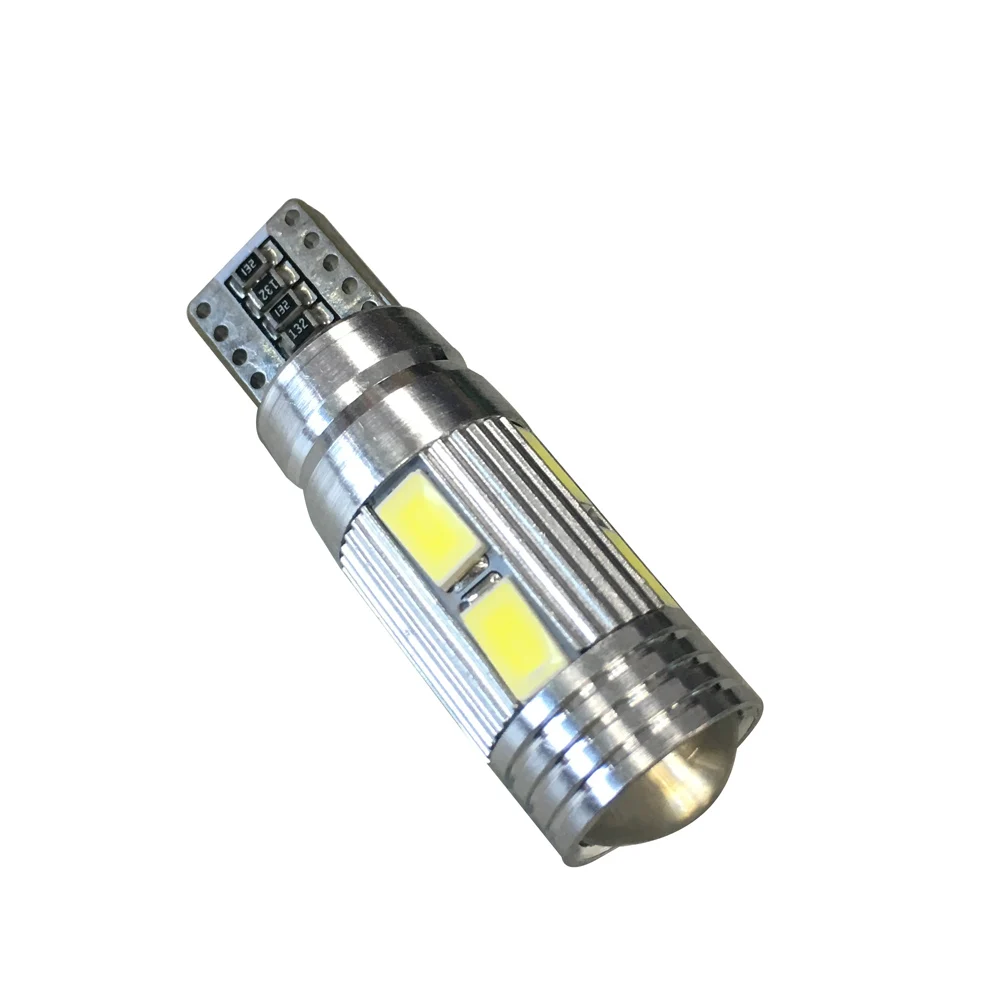 10PCS High Quality T10 10 SMD 5630 LED CANBUS Auto Wedge Lamp 192 194 168 W5W 10SMD 5730 Car Parking for Fiat 500 500L | Автомобили и